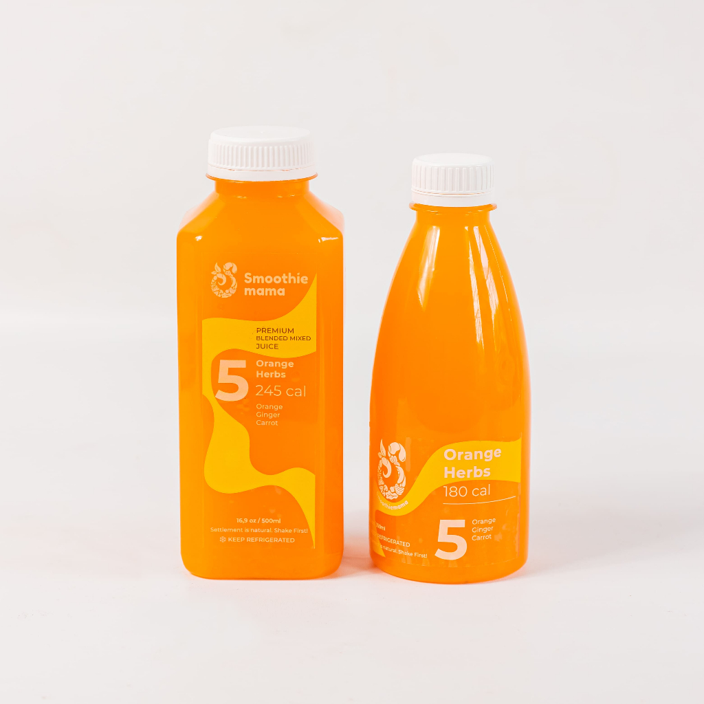 

RB Jus Jeruk Jahe Wortel Jus Buah Juice Mixed Blended Smoothiemama Orange Herbs Large 500ml Jus