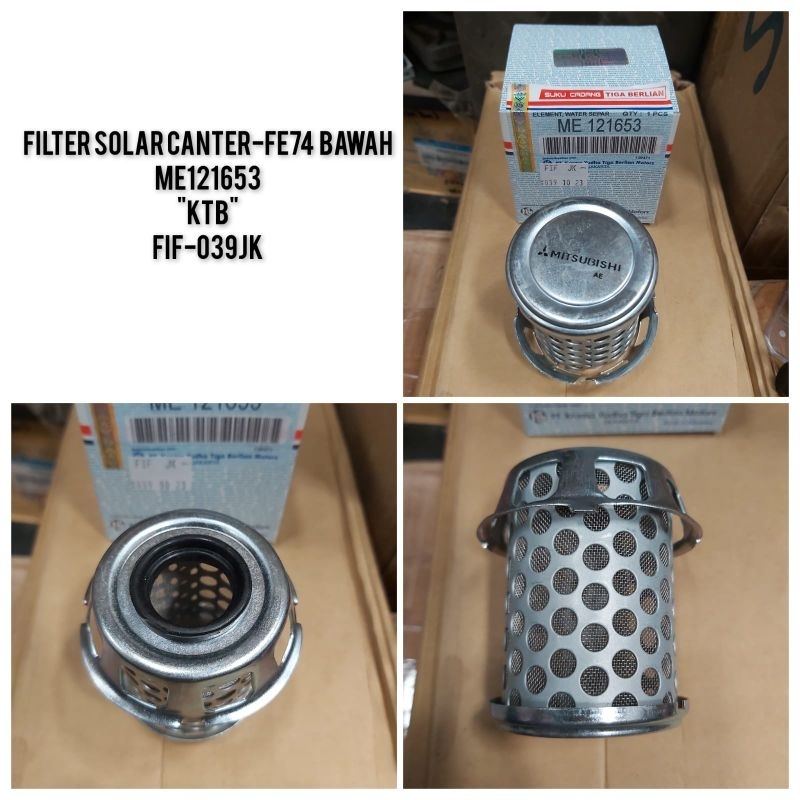 SARINGAN SOLAR FUEL FILTER BAWAH CANTER 125 KACA ME121653