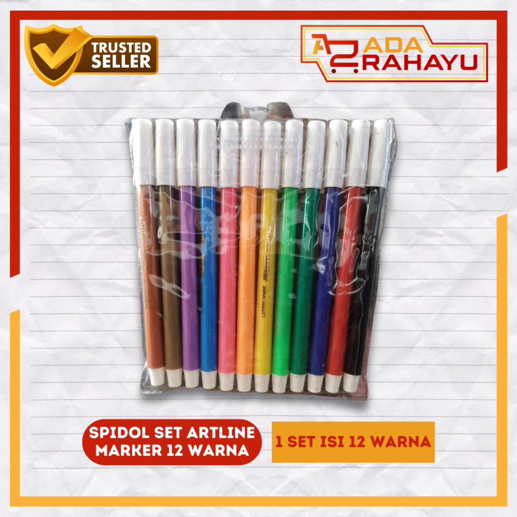 

Spidol Set Artline Marker EK-316ID12W1 1 Set Isi 12 Warna