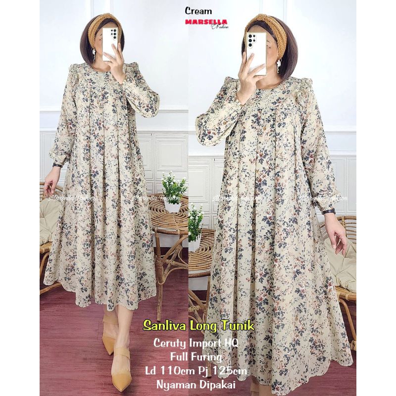 DRESS CERUTY IMPORT SANLIVA LONG TUNIK ORI BY MARSELLA