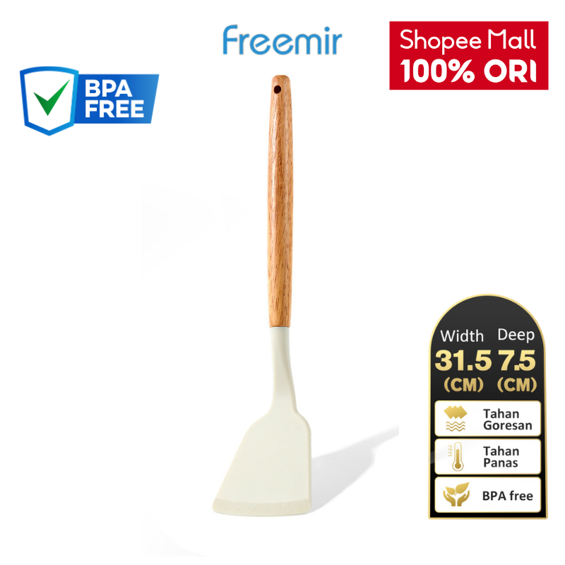 [OFFICIAL MALL] freemir Spatula Silikon Beige Peralatan Dapur Berkualitas