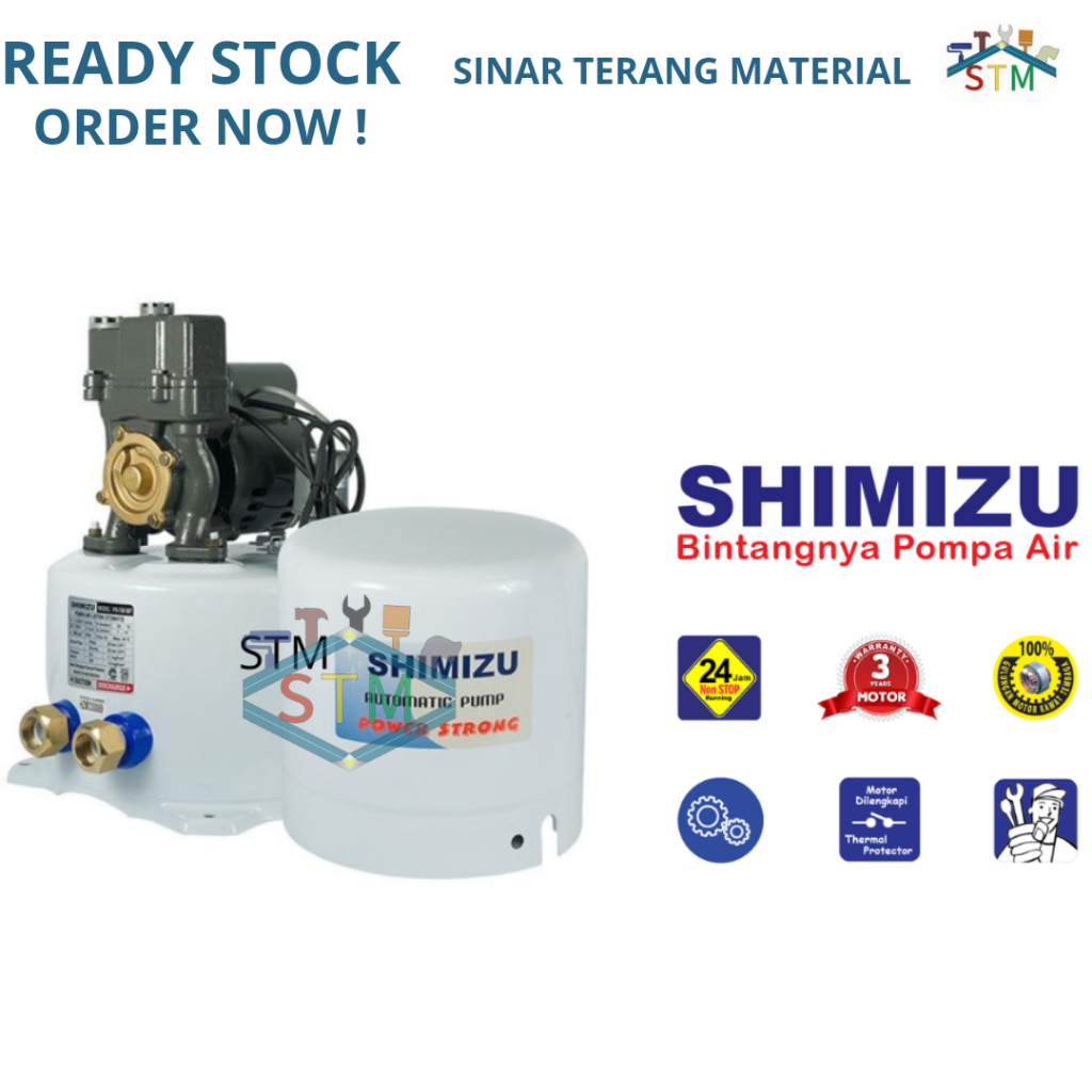 Pompa Air Shimizu PS-150 BIT / Pompa Air Sumur Dangkal Otomatis /  Pompa Air Sumur Dangkal Automatic