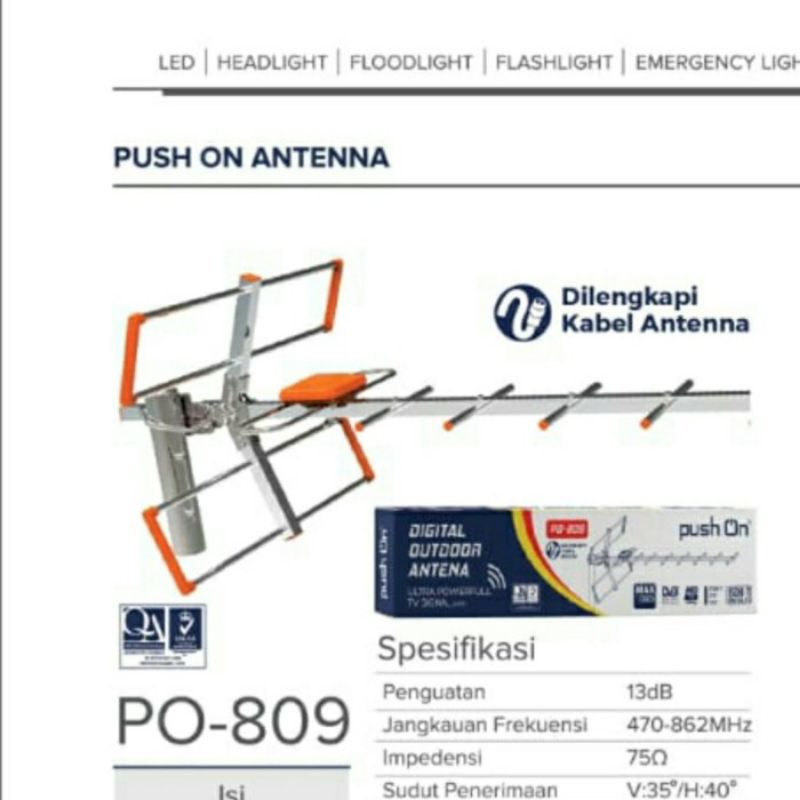 ANTENA DIGITAL OUTDOR PUSH ON