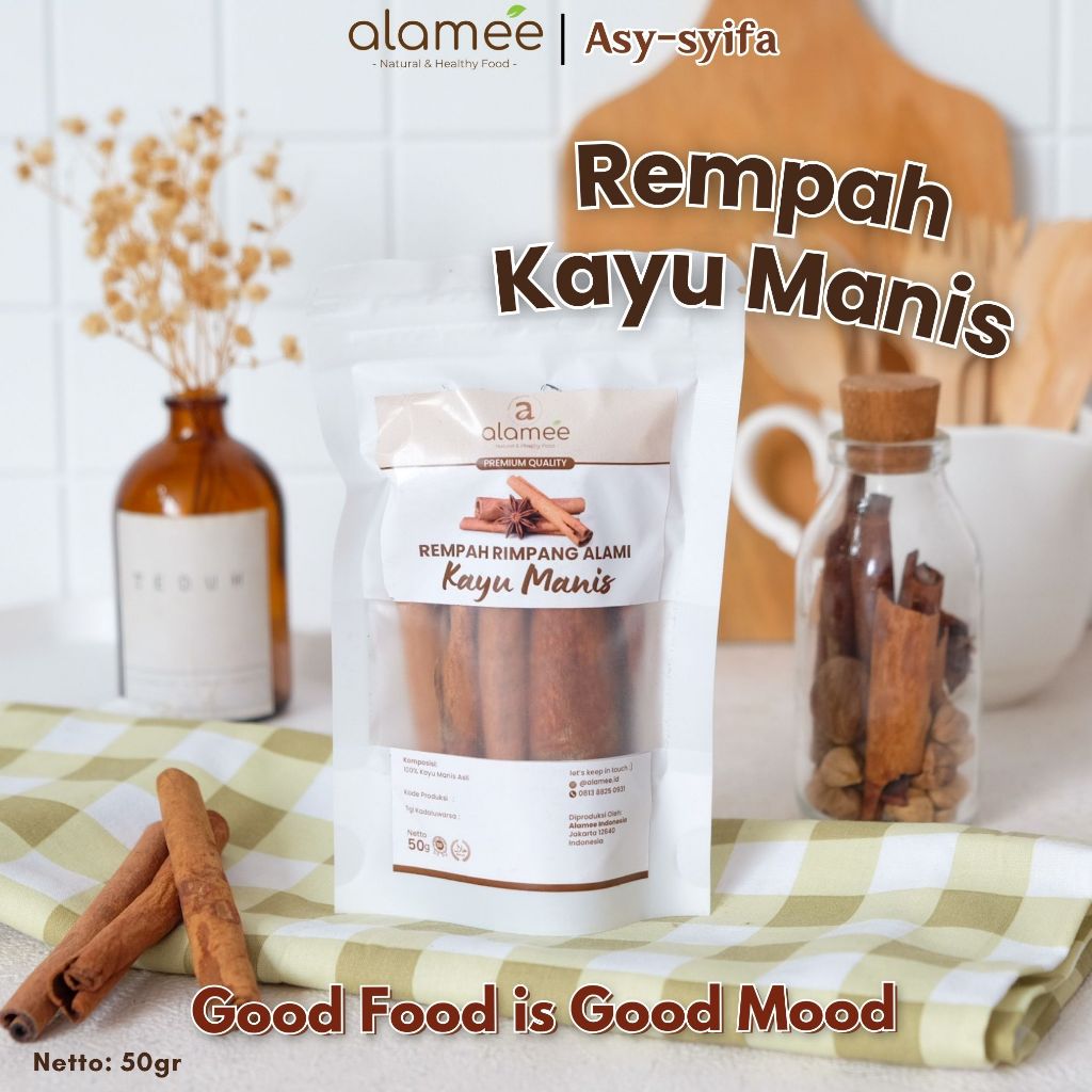 

ALAMEE Kayu Manis Cinnamon Stick Rempah Batang Rimpang Organik Alami Bumbu Masak Dapur 50 Gr