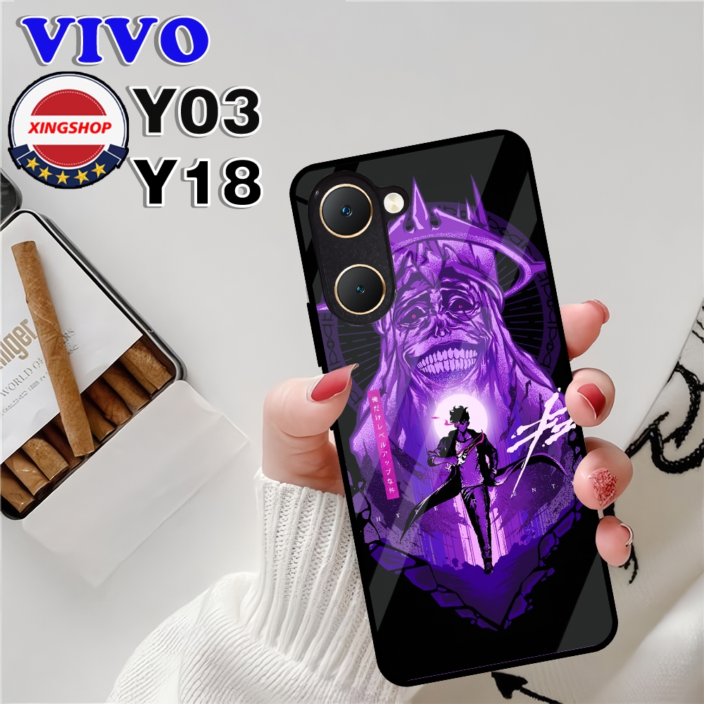 | HL51|Case Kilau Vivo Y03 | VIVO Y18 | Casing Hp Vivo | Pelindung Smartphone | Motif solo leveling
