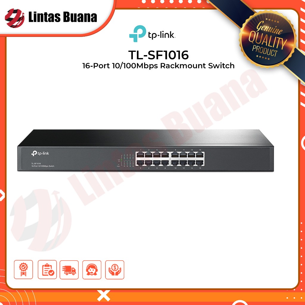 TP-Link TL-SF1016 Rackmount Switch 16 Port 10/100Mbps - TPLink TL SF 1016