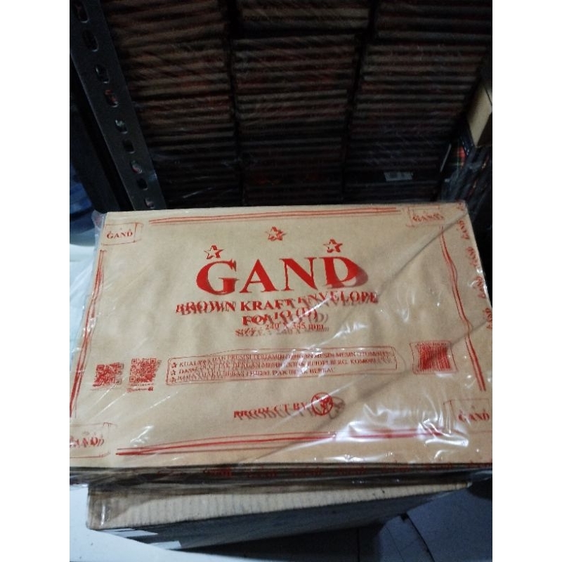 

amplop coklat folio 1 pack isi 100 sheets
