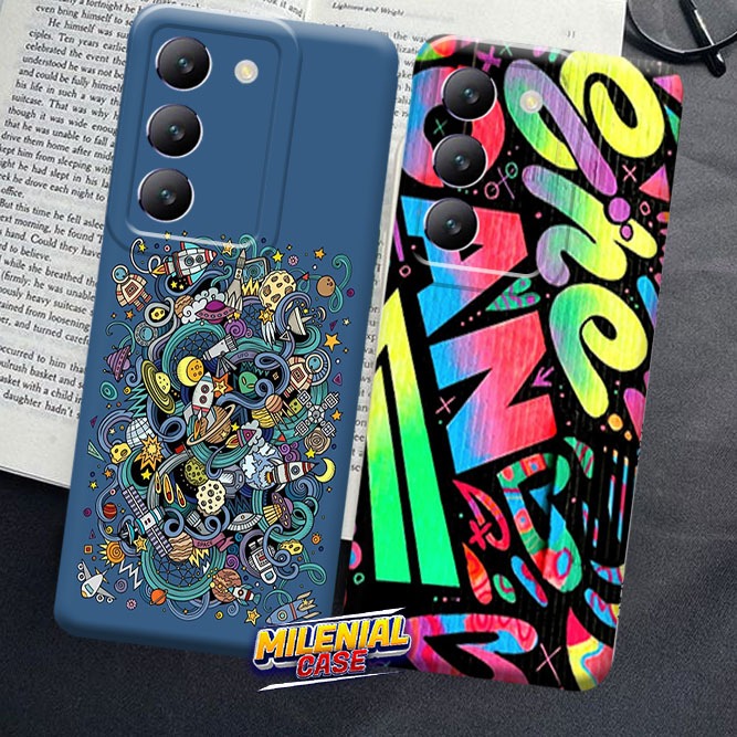 (MJA01) Softcase Vivo Y100 5G/Y100 4G Clear case Motif Grafity Pro Camera Camera belakang