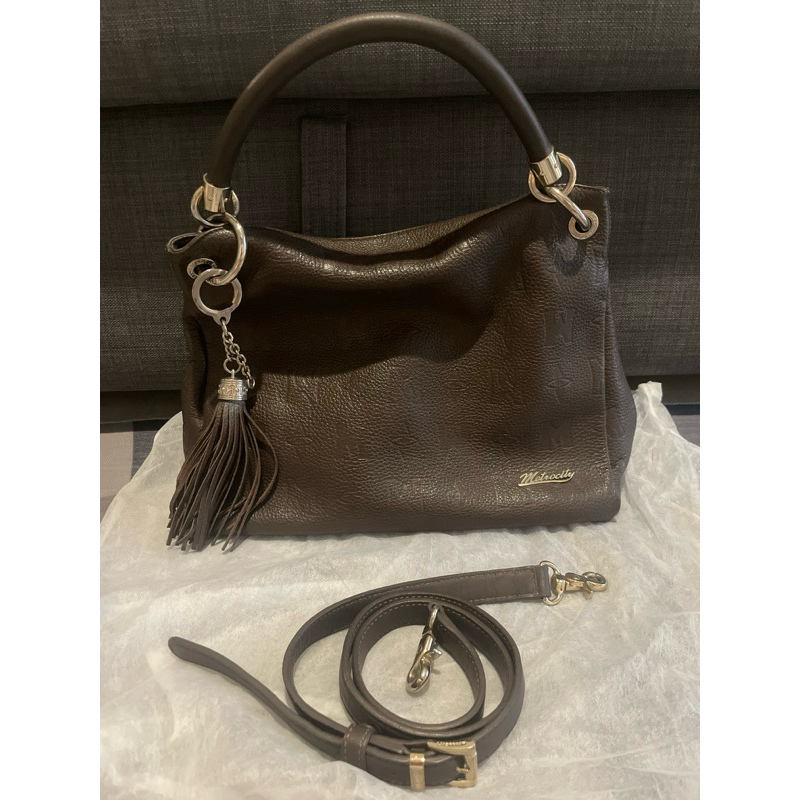 METROCITY HANDBAG AND SLING IN DARK BROWN - PL GOOD CONDITION