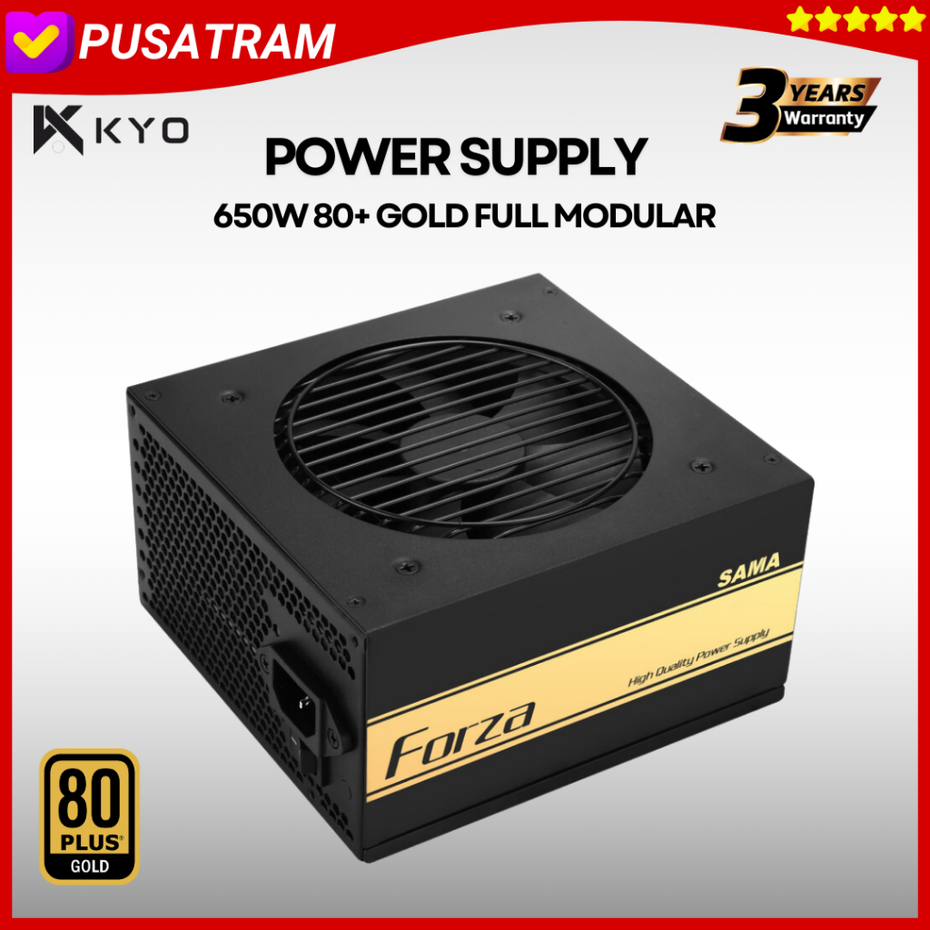 PSU KYO SAMA ARMOR 650W 80+ Gold Full Modular PSU 650W 80 Gold BLACK