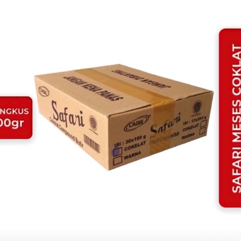 

Coklat Meses Safari 1 Box isi ( 30 Pcs x 100 Gram )