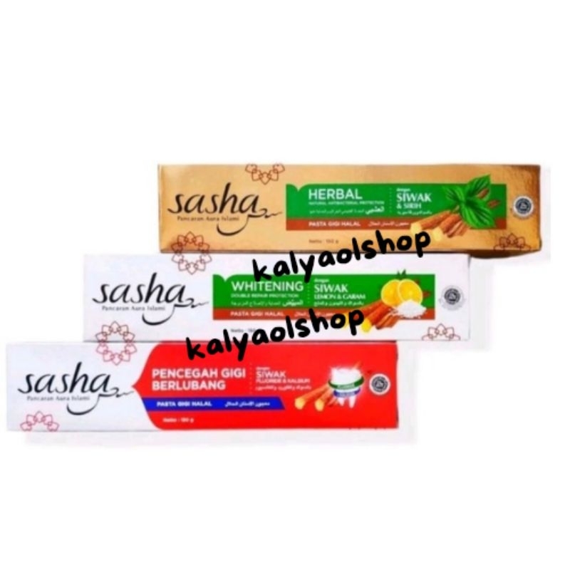 Sasha Pasta Gigi Siwak Halal 65 gr