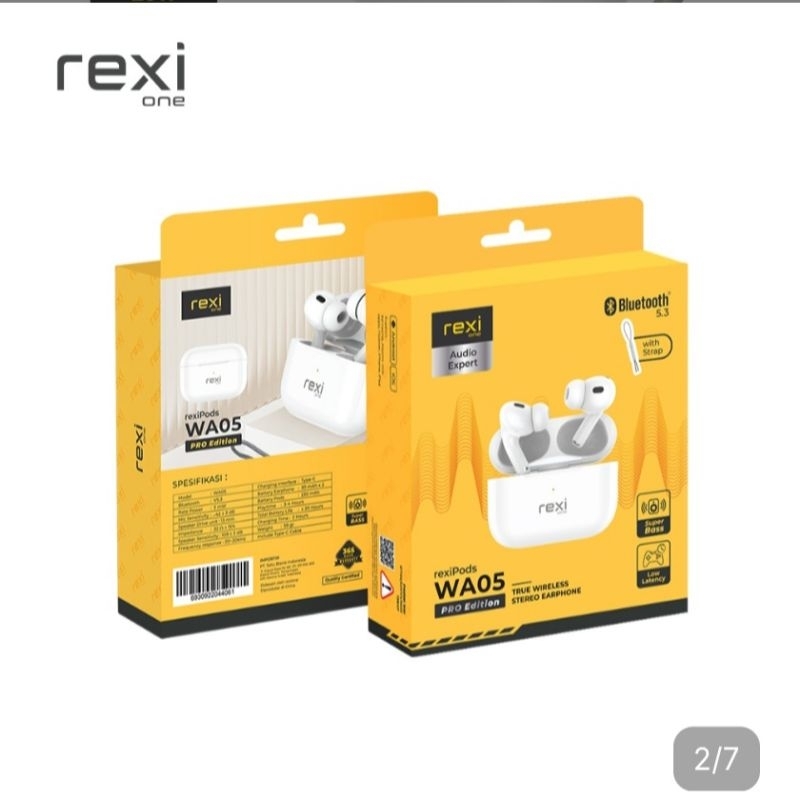 Rexi WA05 Pro / WA03 Pro , Headset TWS  Bass Wa03 / WA05