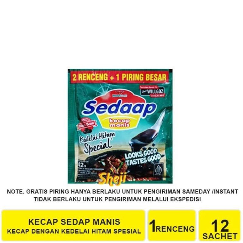 

1 rcg kecap sedaap sachet eceran 1000 isi 12 sachet