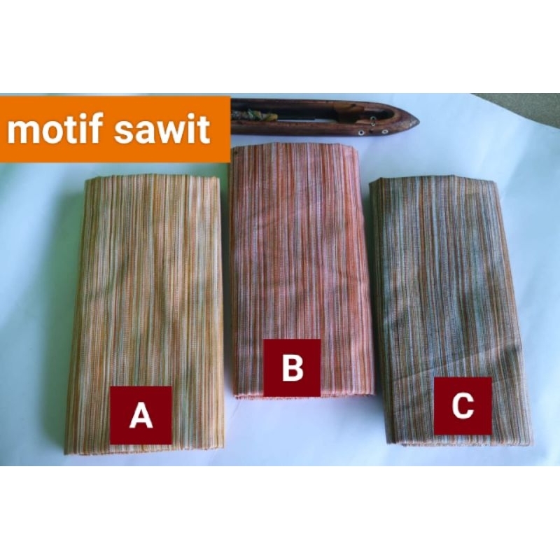 KAIN TENUN LURIK ATBM HUJAN GERIMIS SAWIT/KAIN TRADISIONAL/KAIN LURIK ASLI