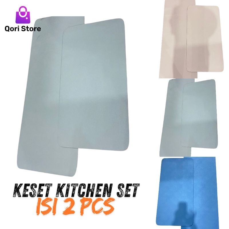 Qori Store - Kitchen Set Dapur Premium Polos D2c1anti Slip / Keset Dapur Premium Polos / Keset Karet