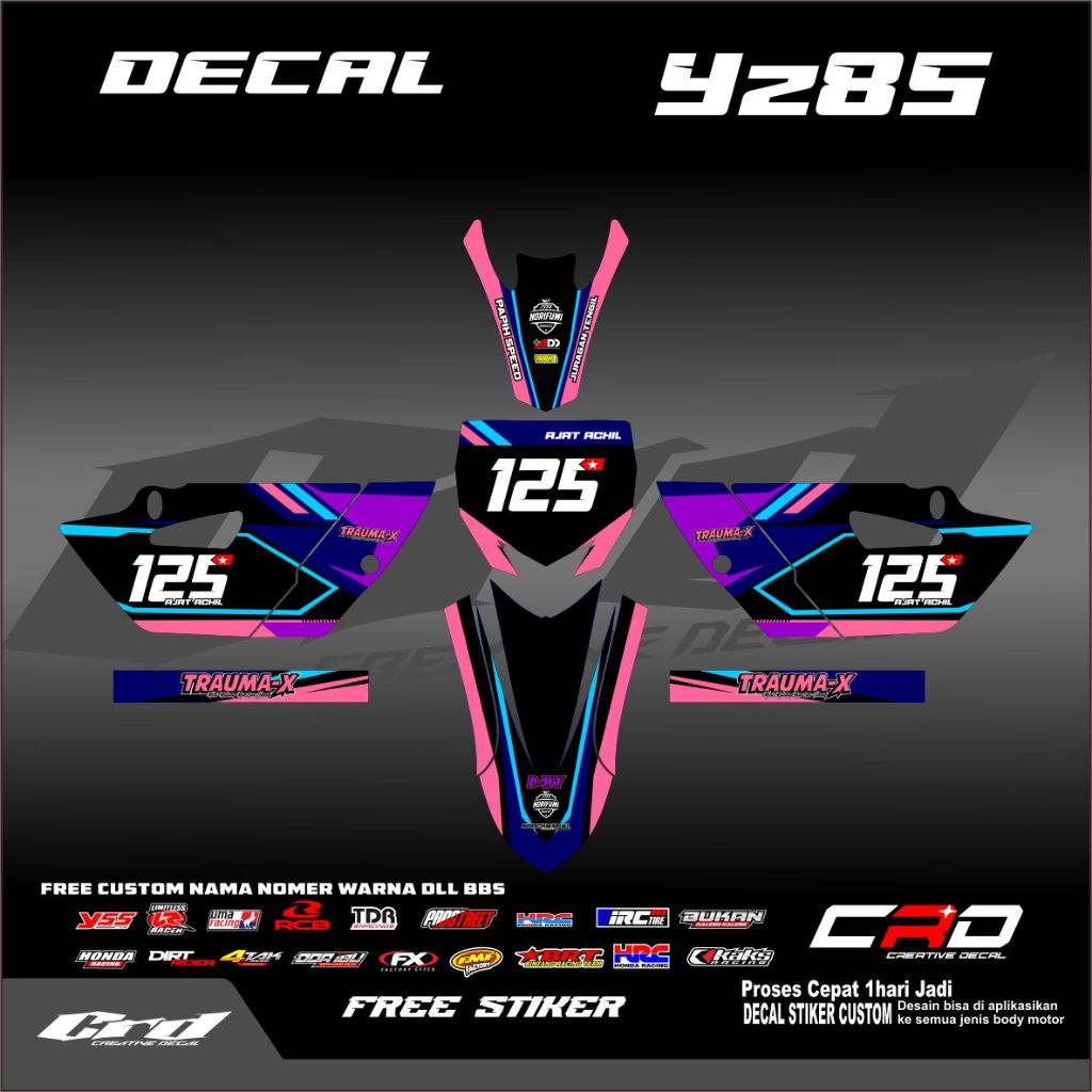 STIKER YZ85 OLD / NEW DECAL YZ 85 NEW BEBEK STANDAR DECAL STIKER YZ 85 DECAL STICKER YZ 85 NEW