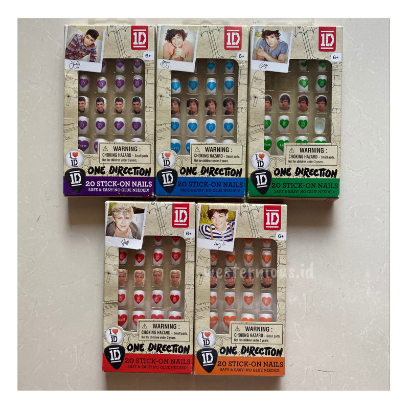 One Direction Official Merchandise ‘Fake Nails - 20 Stick-On Nails - 100% Original from 1D World - H