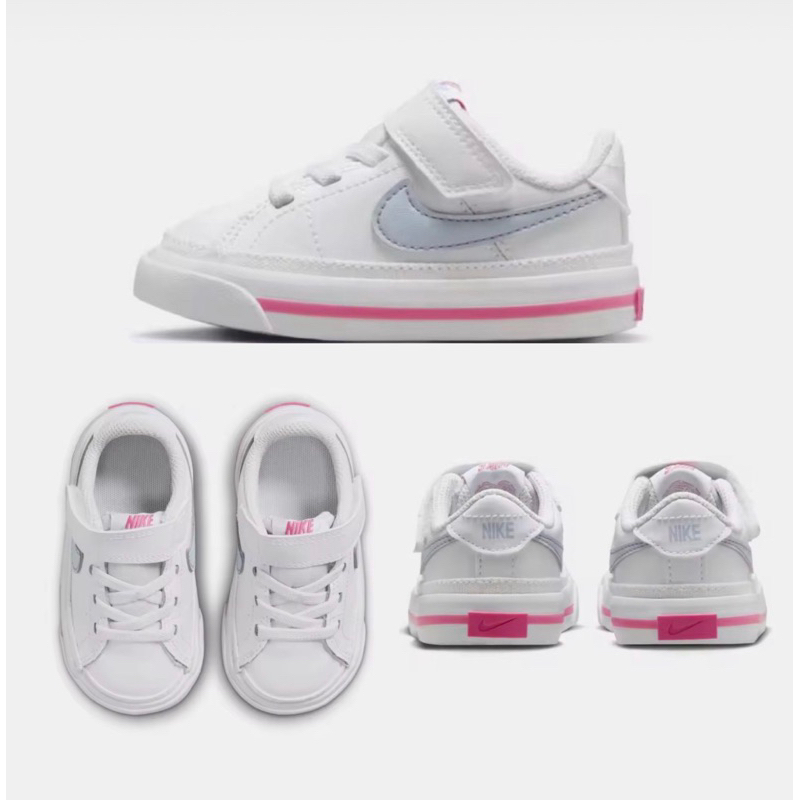 Nike Sale sepatu anak bayi perempuan Nike Court Legacy White/Armory Blue - Pinksicle original