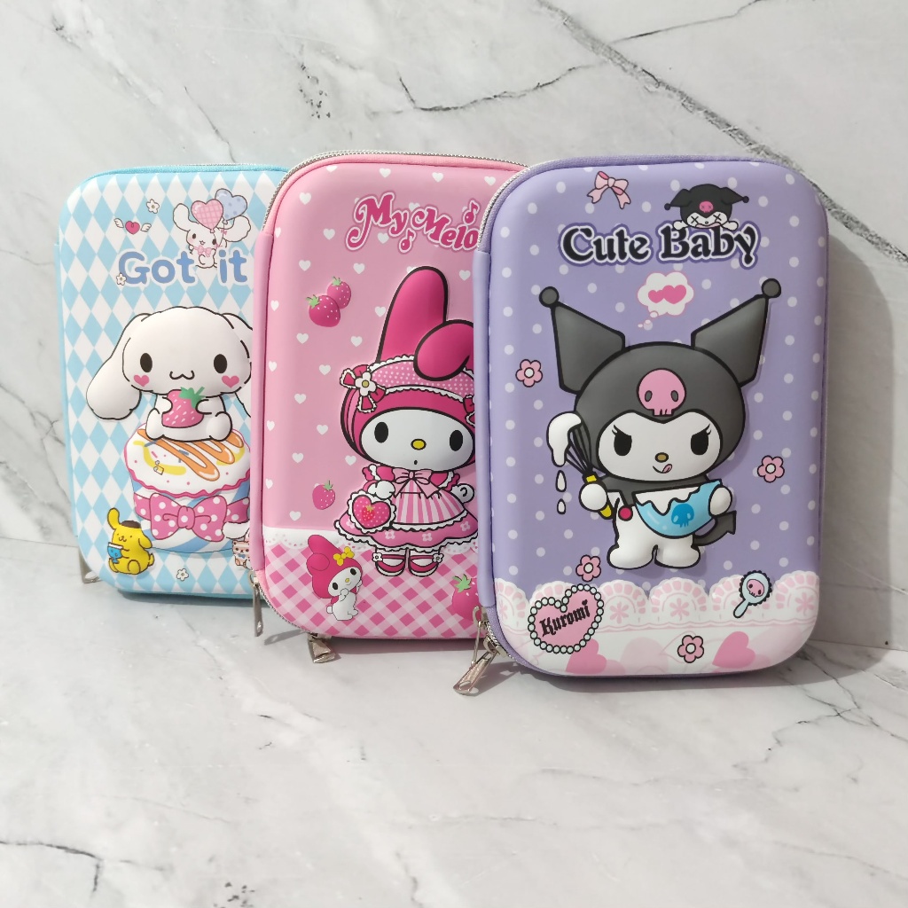 

Kotak Tempat Pensil Lucu Motif Sanrio / Pencil Pen Case Cinamoroll, Kuromi, Melody