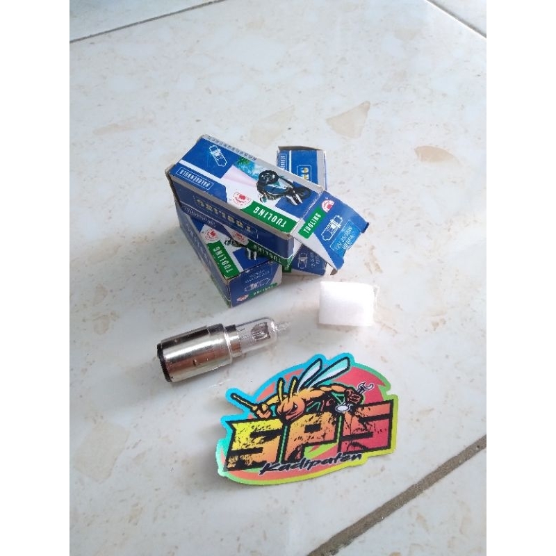 bohlam hologen lampu depan vespa warna kuning