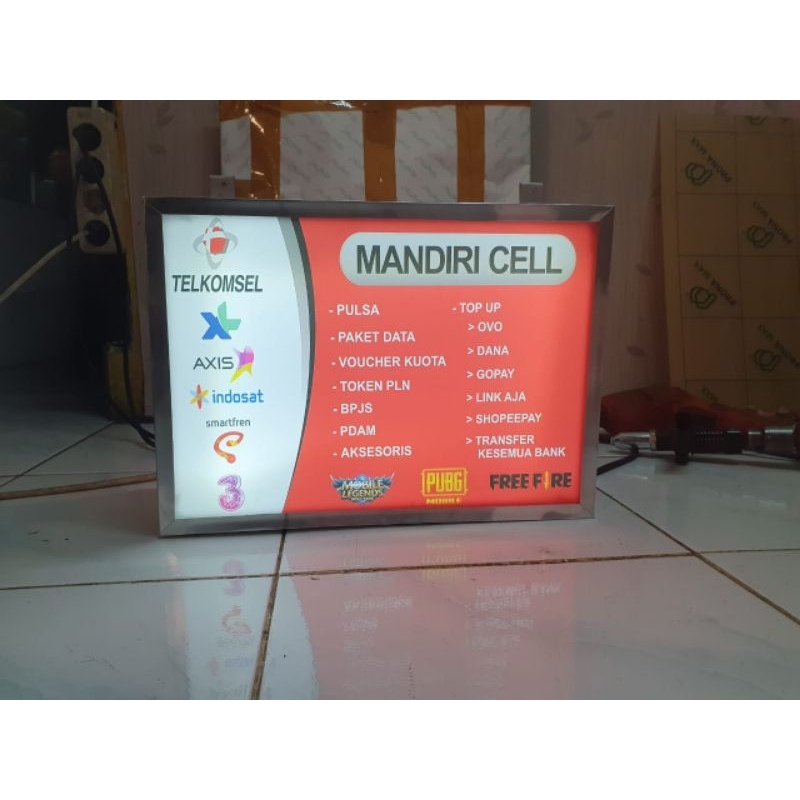 PROMO NEON BOX KONTER TERMURAH ,CUSTOM 2 MUKA AKRILIK