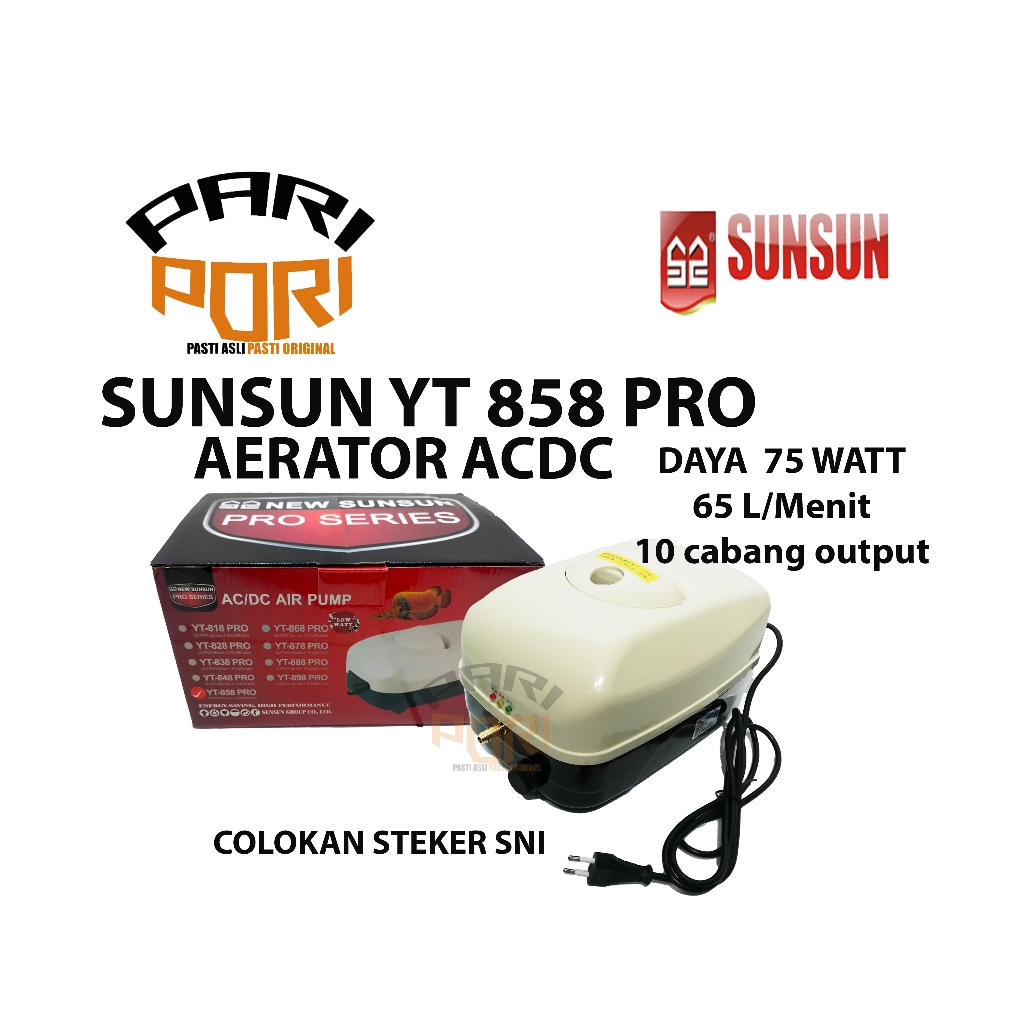AERATOR SUNSUN YT 858 ACDC POMPA UDARA ACDC KOLAM AQUARIUM IKAN