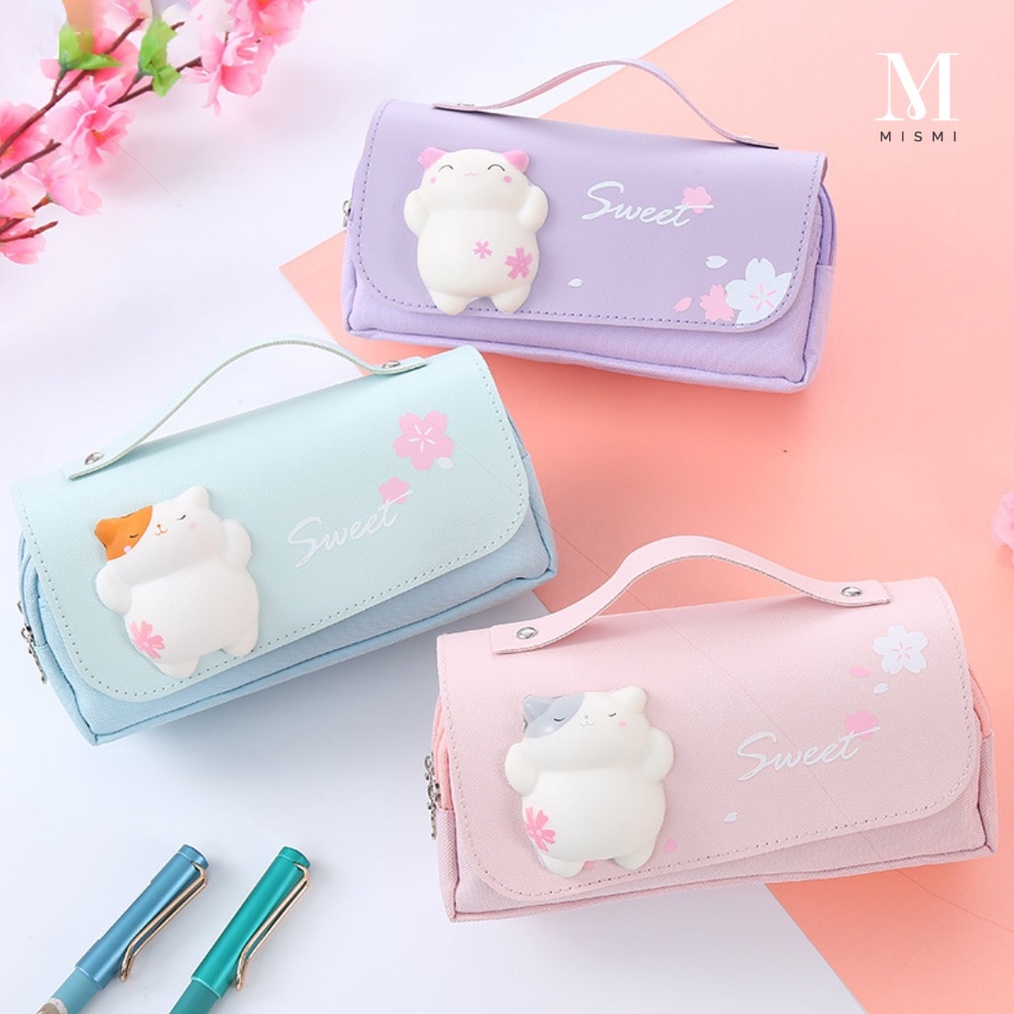 

MURAH Mismi Ace Pencil Case Kotak Pensil Sekolah Kapasitas Besar Dual Slot Trendy Stylish PC6A