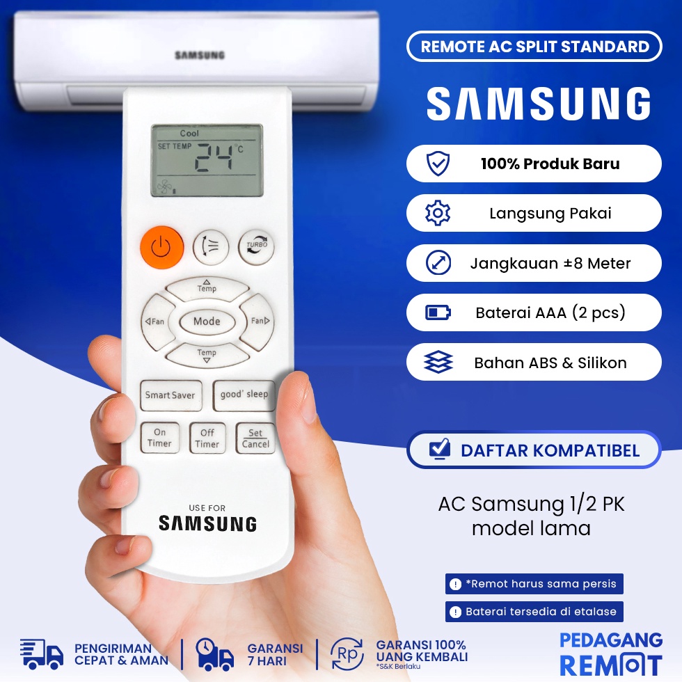 PRODUCT TERPOPULER Remot Remote AC Samsung Split Standard 12 PK Model Lama