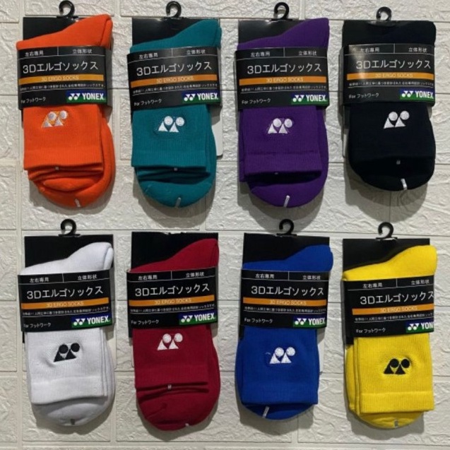 Terbaru KAOS KAKI BULUTANGKIS ERGO SOCKS LOGO YONEX  Putih