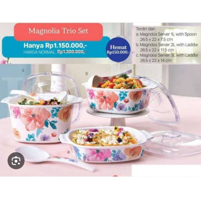 Magnolia melamine collection tupperware tempat penyajian tupperware