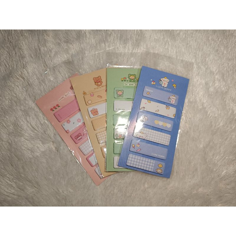 

Sticky notes pembatas buku karakter lucu