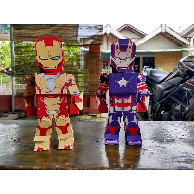 POLA MINIATUR PAPERCRAFT SIMPLE IRONMAN #MINIATUR #PAPERCRAFT #POLA #IRONMAN