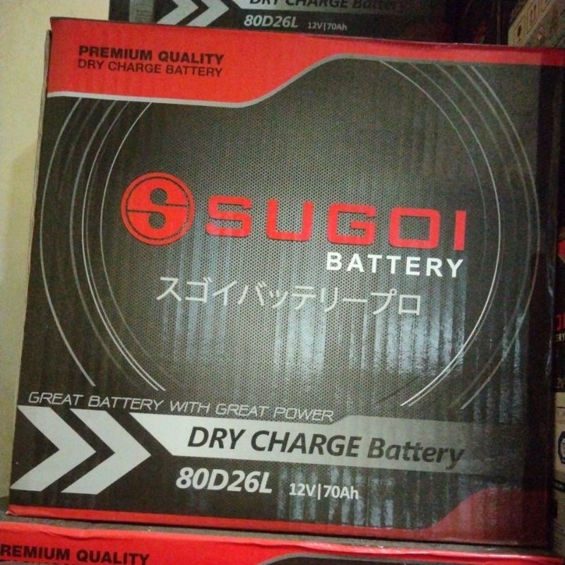 AKI BASAH 80D26L 12VOL  70AMPER(SUGOI)