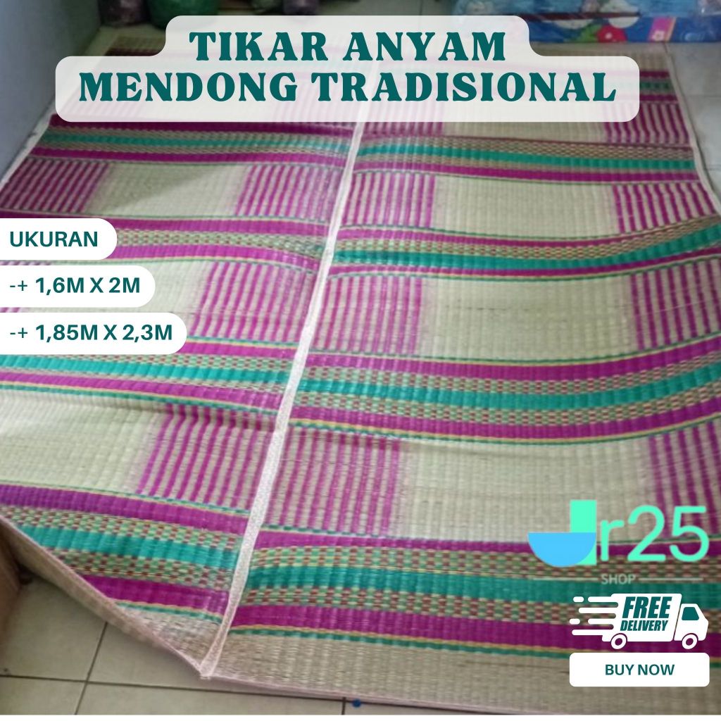 TIKAR MENDONG TRADISIONAL / Tikar Lipat Mendong / Tikar Gulung Mendong / Tikar Tenun / Tikar Murah