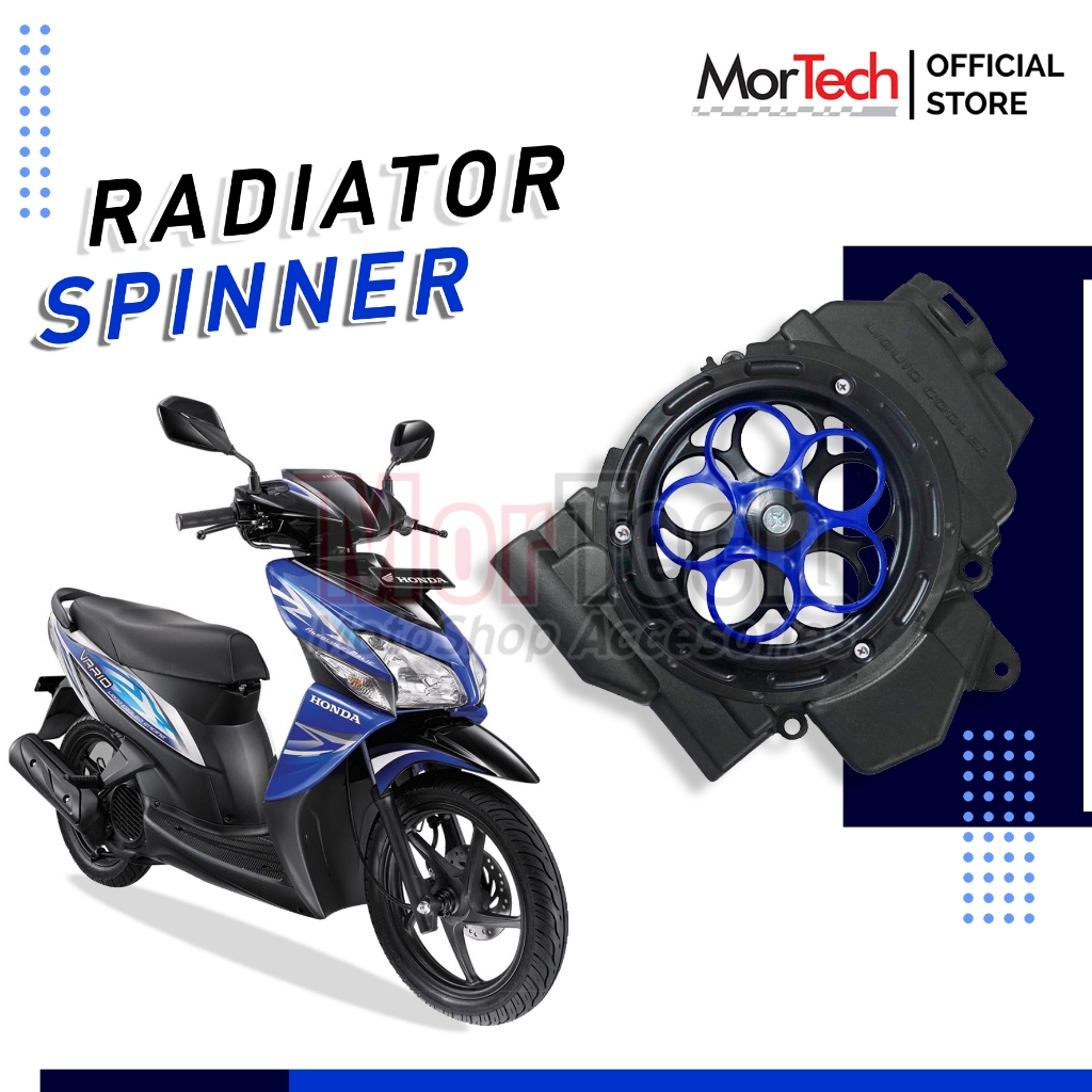 Cover Radiator Spiner FLower Kipas Putar Motif Bulat Aksesoris Variasi Honda Vario 110 Cw Karbu 2005