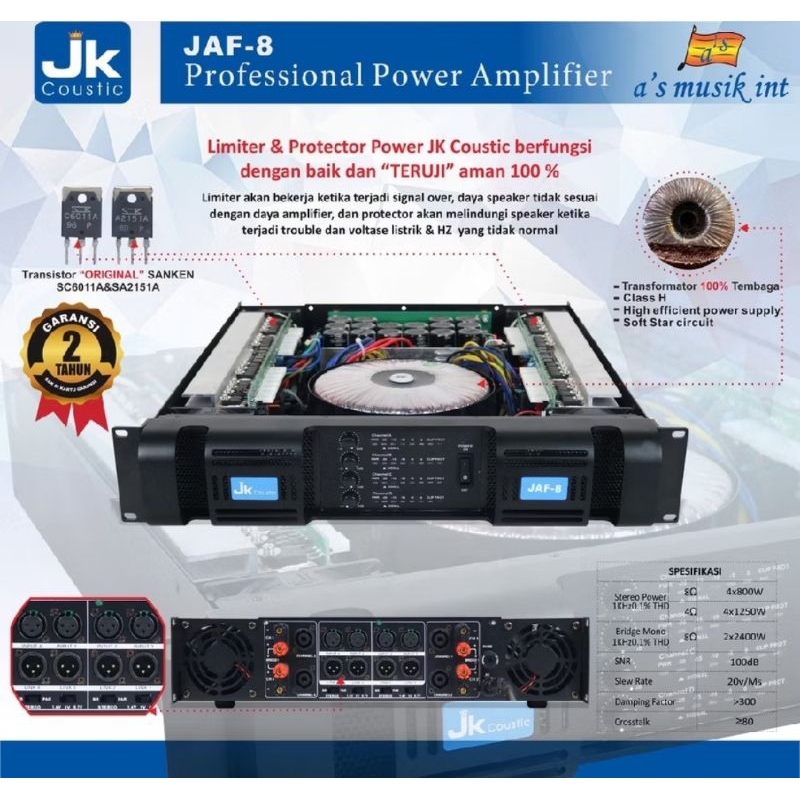 Power JAF-8 JK COUSTIC  original mantap class H