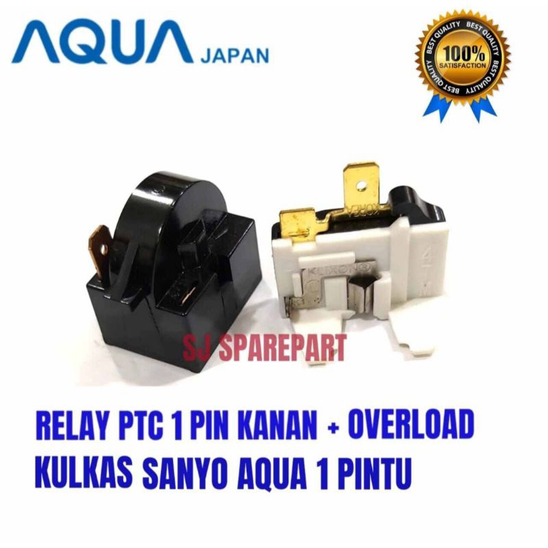 RELAY PTC OVERLOUD KULKAS SANYO AQUA 1 PINTU