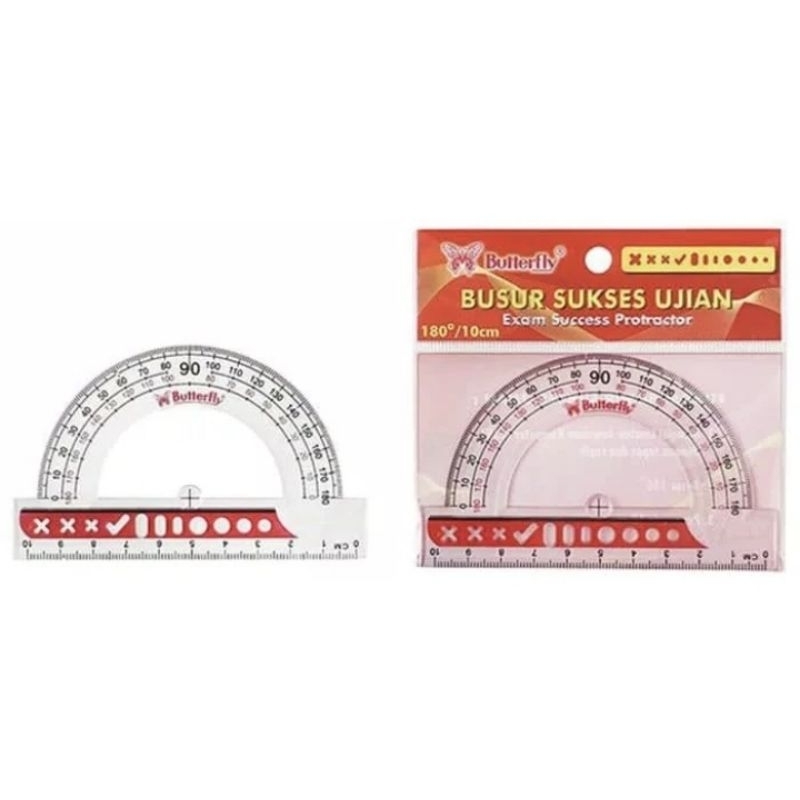 

Busur Derajat Butterfly Sukses Ujian 180/10 CM Penggaris Busur