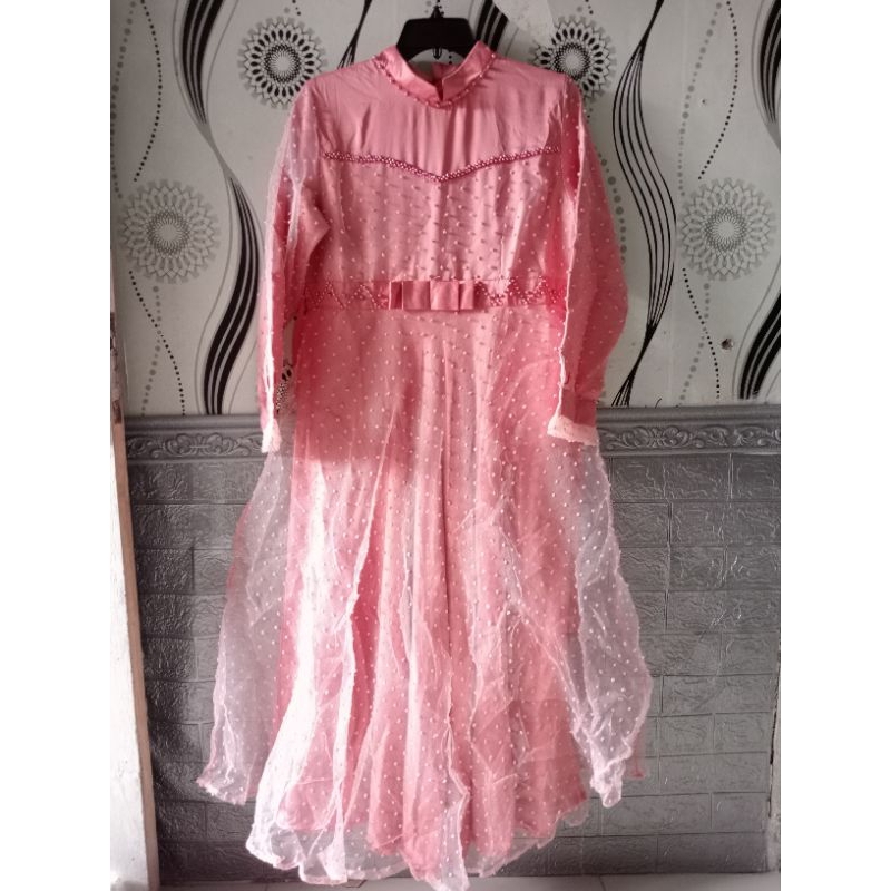 PL pribadi gamis butik mewah dengan tile dot