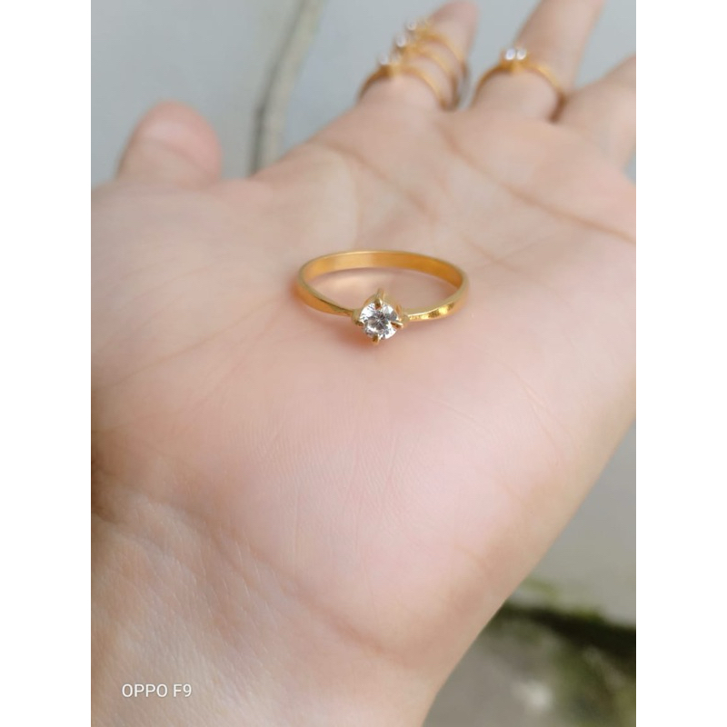 cincin tembaga lapis emas 22k