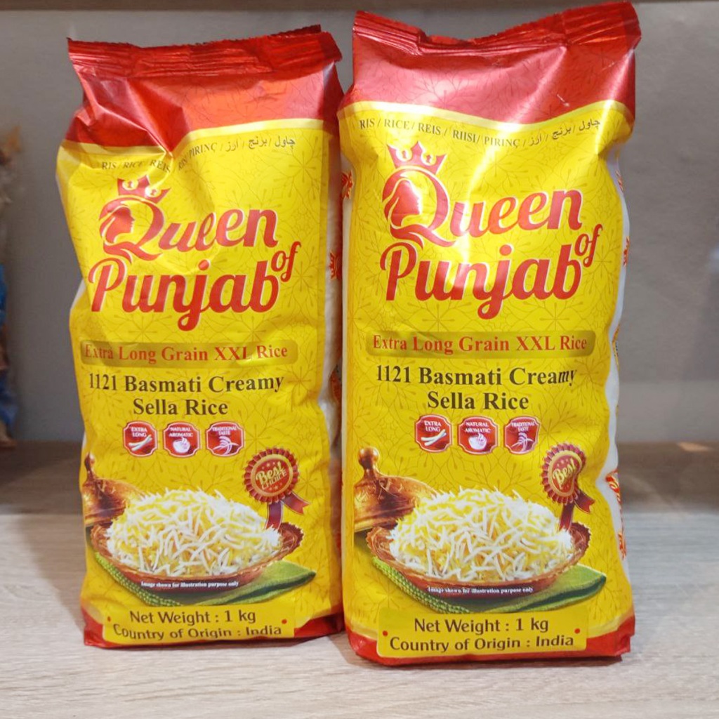 

Beras Basmati Queen Of Punjab 1Kg Beras Panjang XXL Premium Untuk Nasi Biryani Kebuli Nasi Mandi