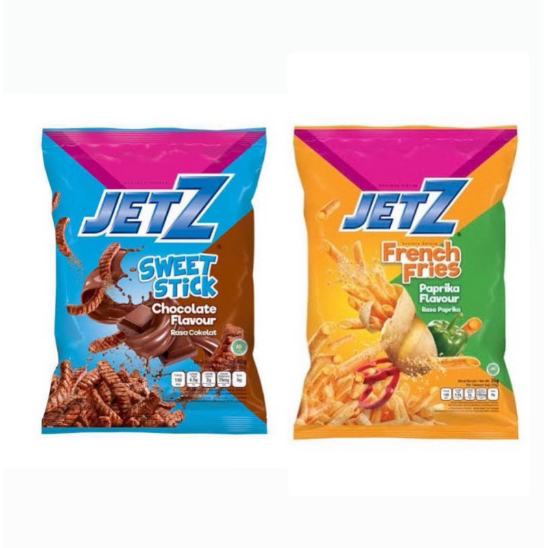 

JetZ Stik Rasa Cokelat dan French Fries Netto 12gr Ecer 1 Pcs