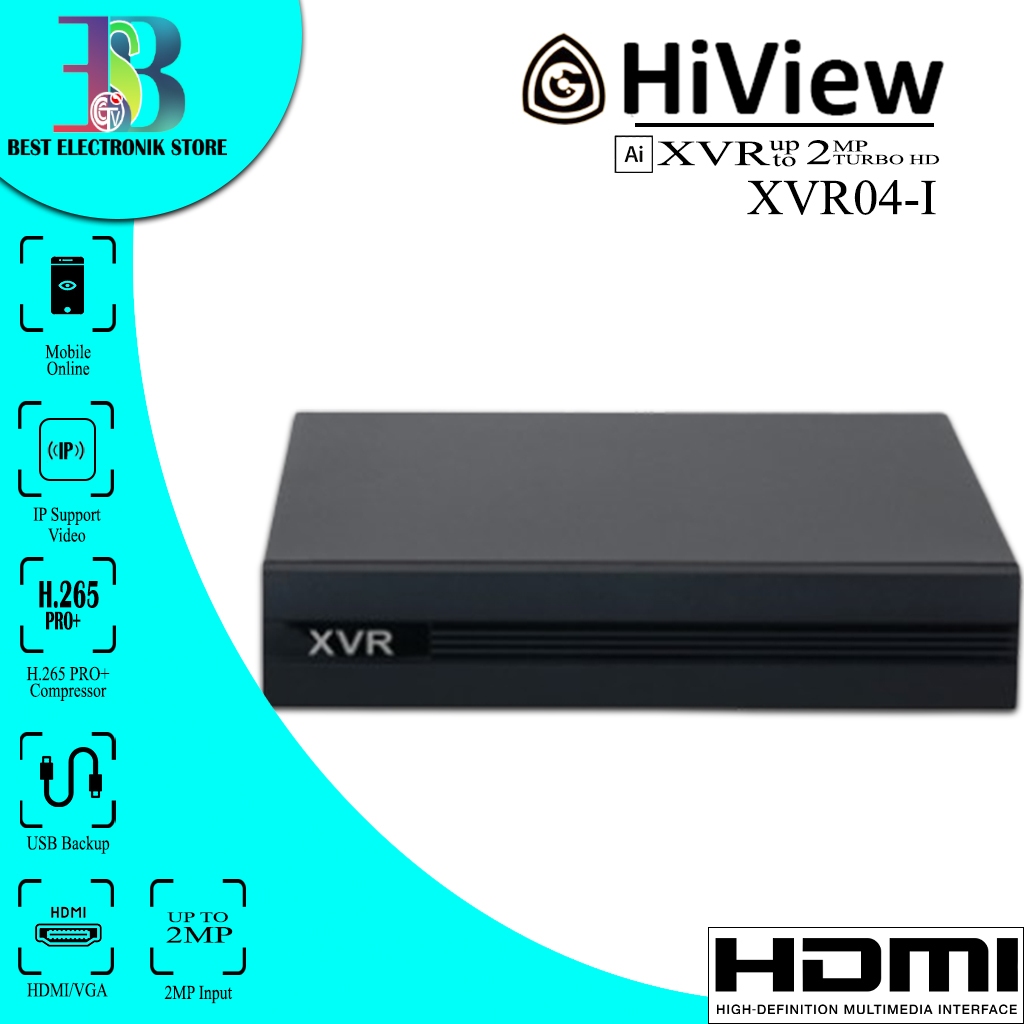 HIVIEW XVR04-I (DVR KAMERA CCTV HIVIEW 4CH 2MP)