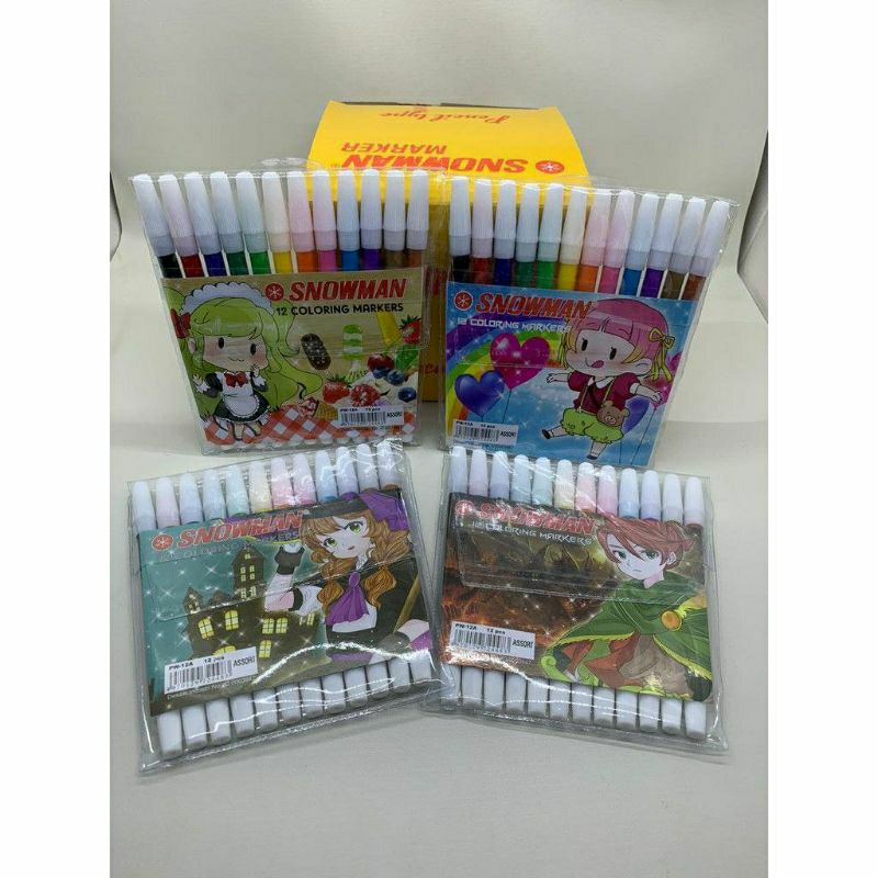 

Spidol SNOWMAN 12 warna 1 pack 12 warna