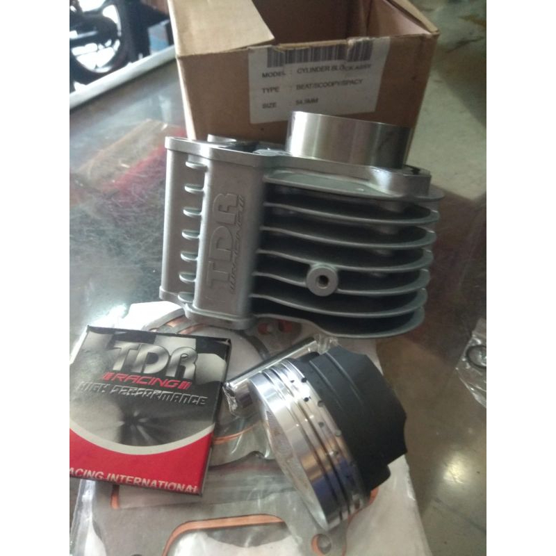 Blok kit, cylinder blok kit Honda beat karbu, scopy karbu bour up ukuran 54,5mm merk tdr racing