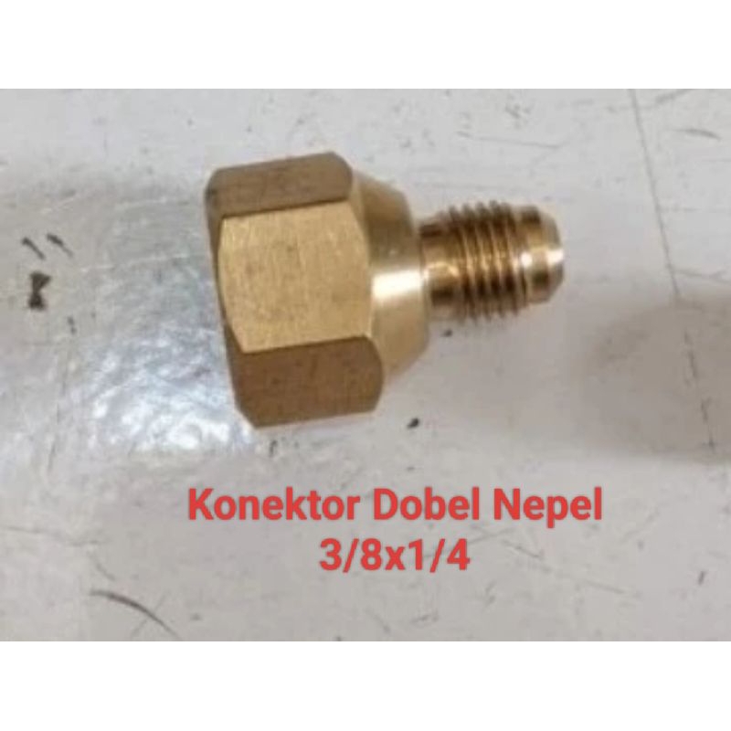 Konektor Dobel Nepel Pipa AC 3/8x1/4