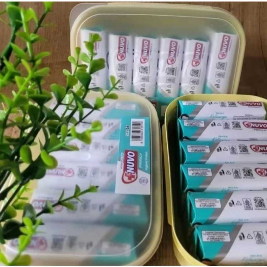 (Isi 6Pcs) Nuvo Sabun Mandi Batang 72gram Free Tepak Makan