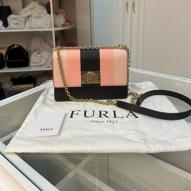 Furla 1927 Authentic Crossbody Mini Rosa Chiaro Sling Bag Branded Preloved
