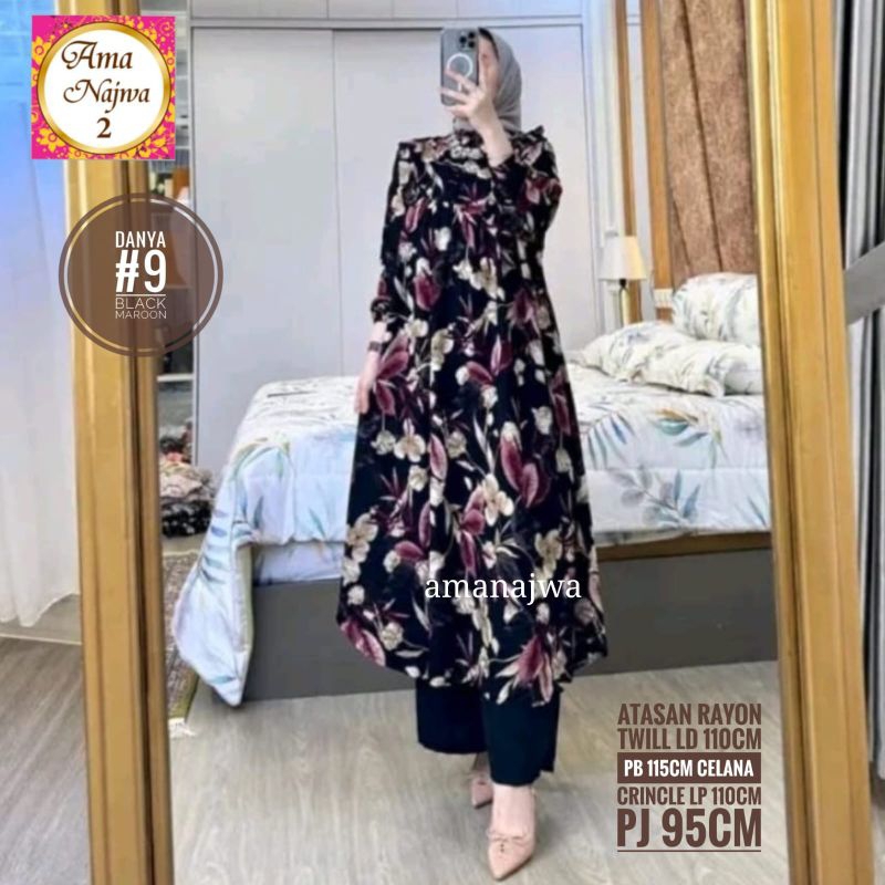 Setelan Tunik Wanita one set jumbo wanita setelan kondangan